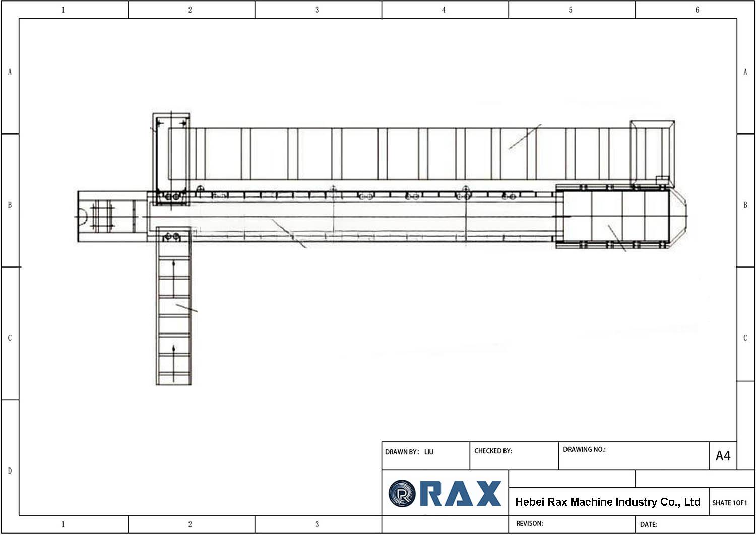 Linear Vibratory Continuous Finishing System Drawing