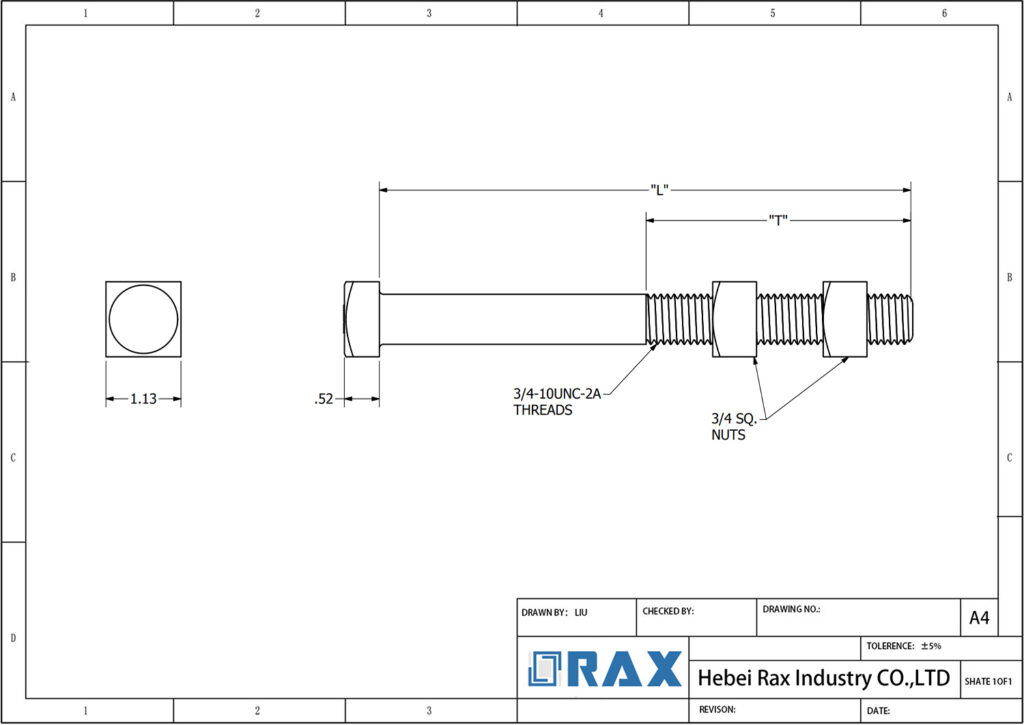 A Cable Suspension bolt