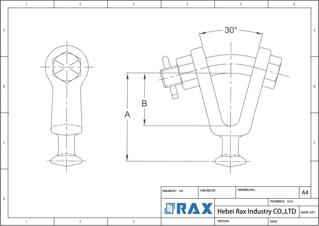 Ball Clevis Drawing