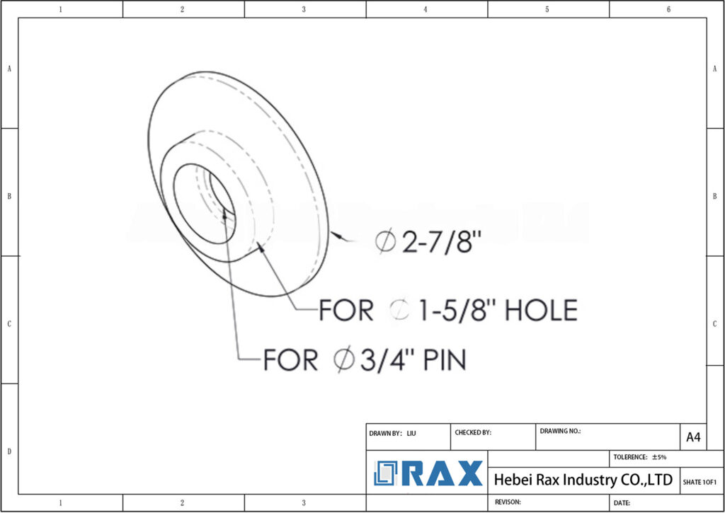 Bottom Centering Washer Drawing