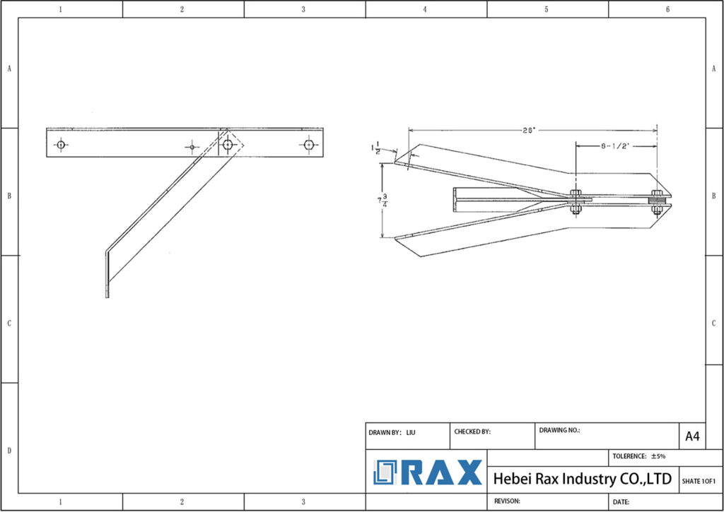 Cable Extension Bracket Drawing