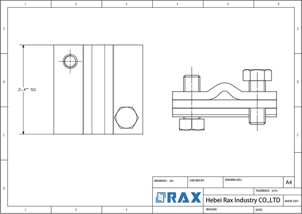 Crossover Clamp Drawing