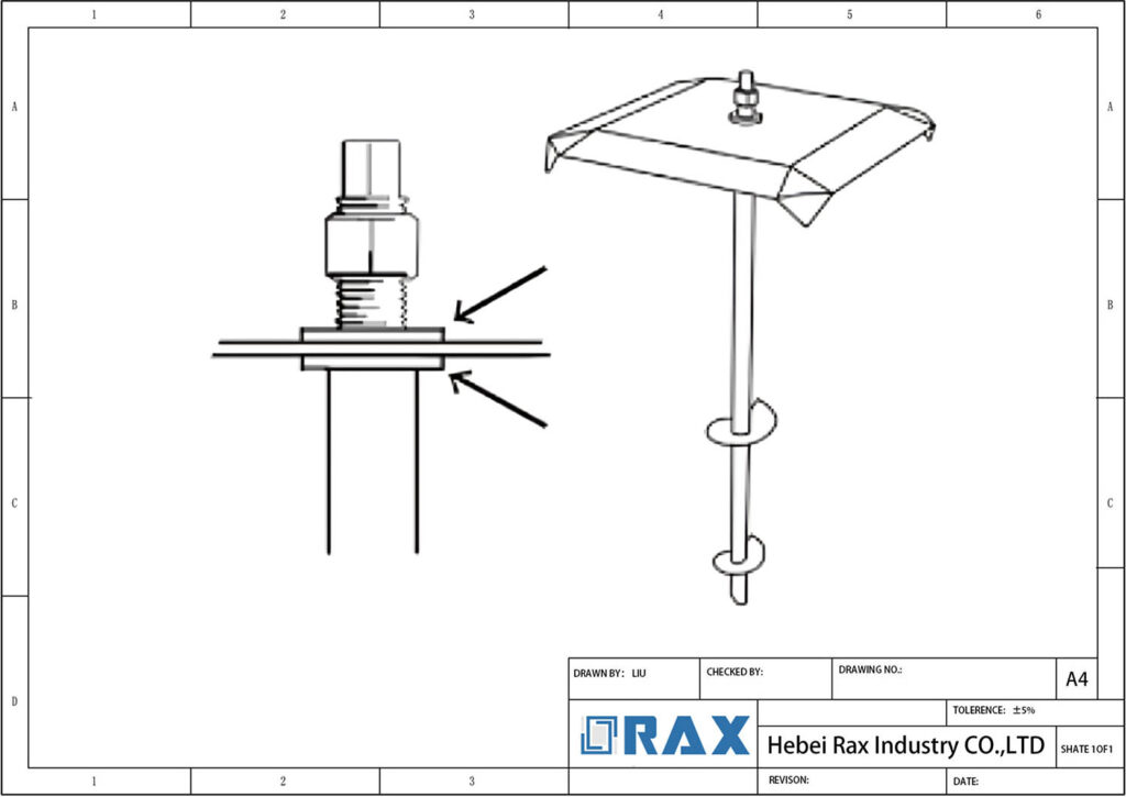 Deck Foot Anchor Drawing