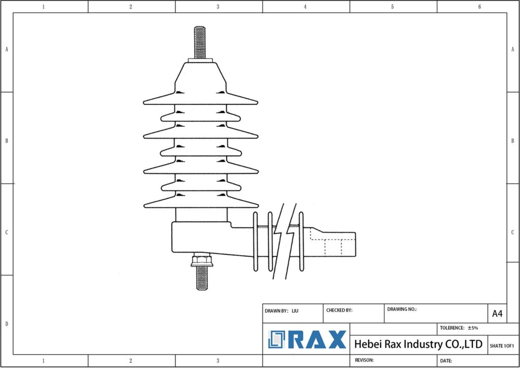 Distribution Surge Arrester Drawing