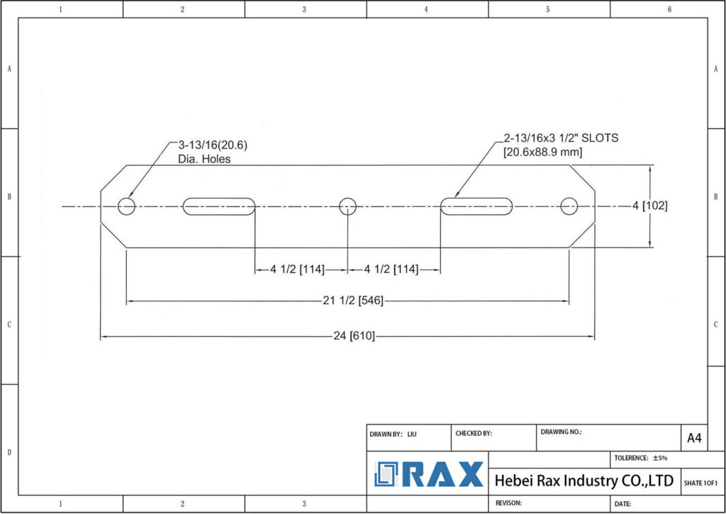 Double Arming Plate Drawing