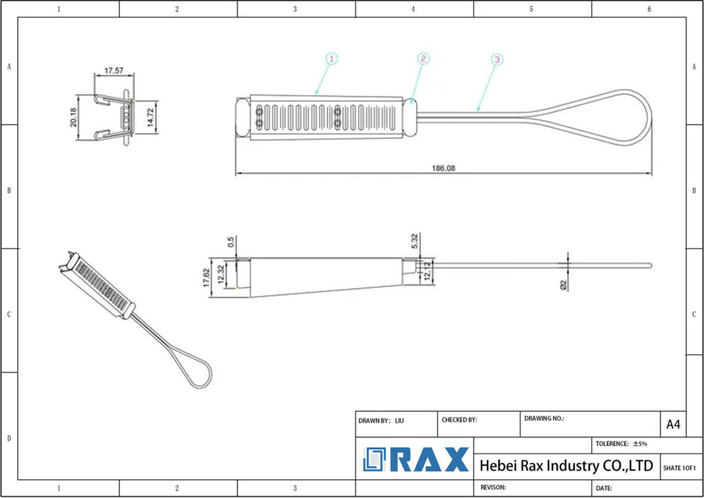 Drop Wire Clamp Drawing
