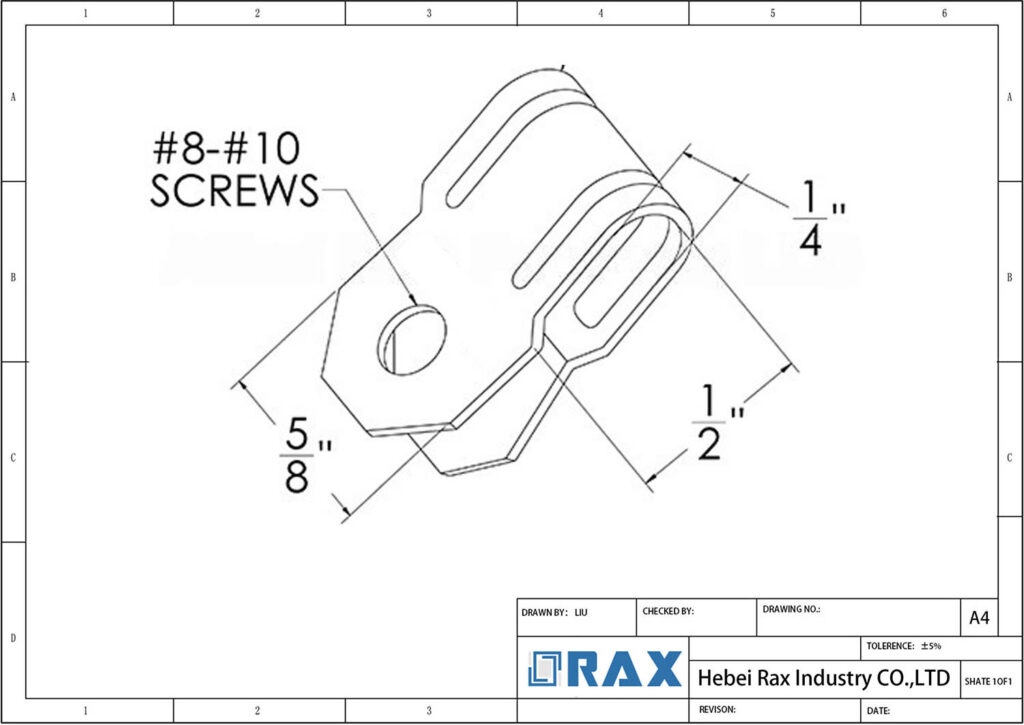 E Drop Wire Clamp Drawing