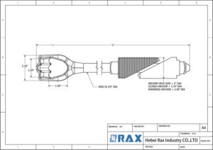 Expanding Rock Anchor Drawing