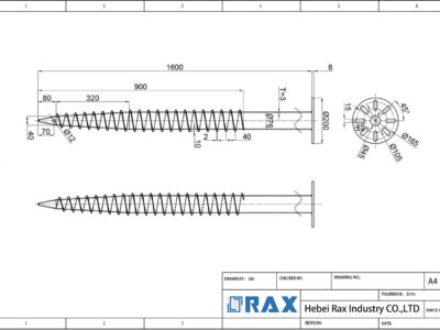 Ground Screw Pile Anchor Drawing Ground Screw Pile Anchor Drawing