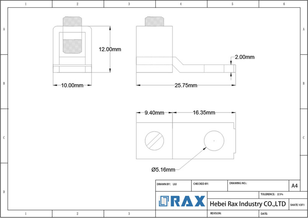 Grounding Lug Drawing