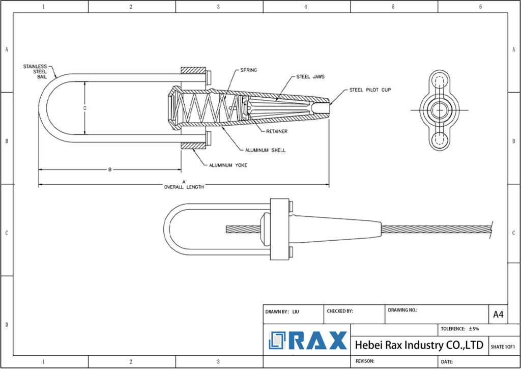Guy Wire Strandvise Drawing