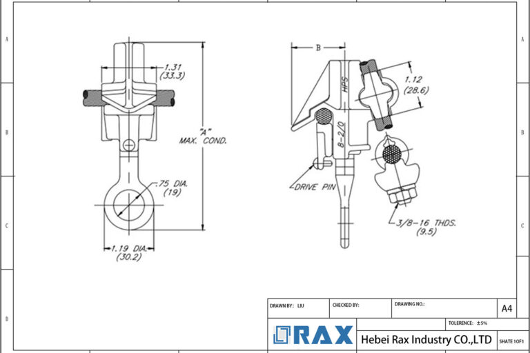Hot Line Clamp Drawing
