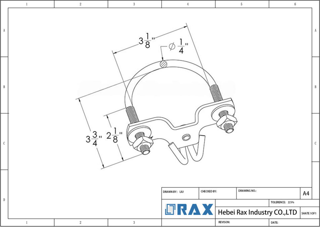 Drop Wire Mast Bracket Drawing