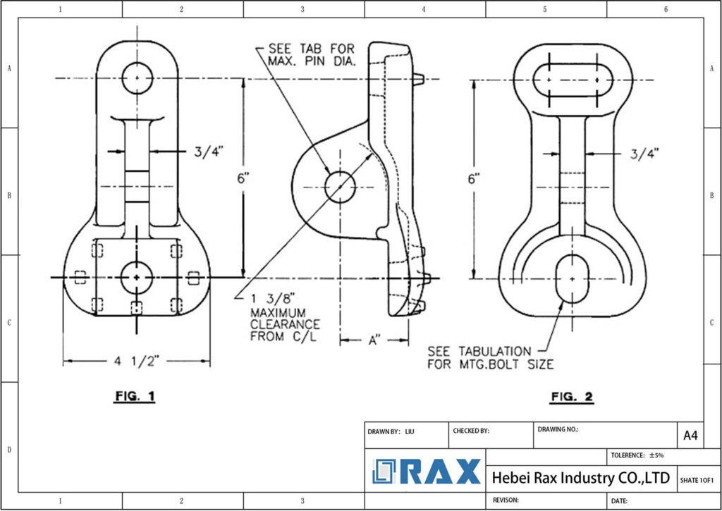 Pole Eye Plate Drawing