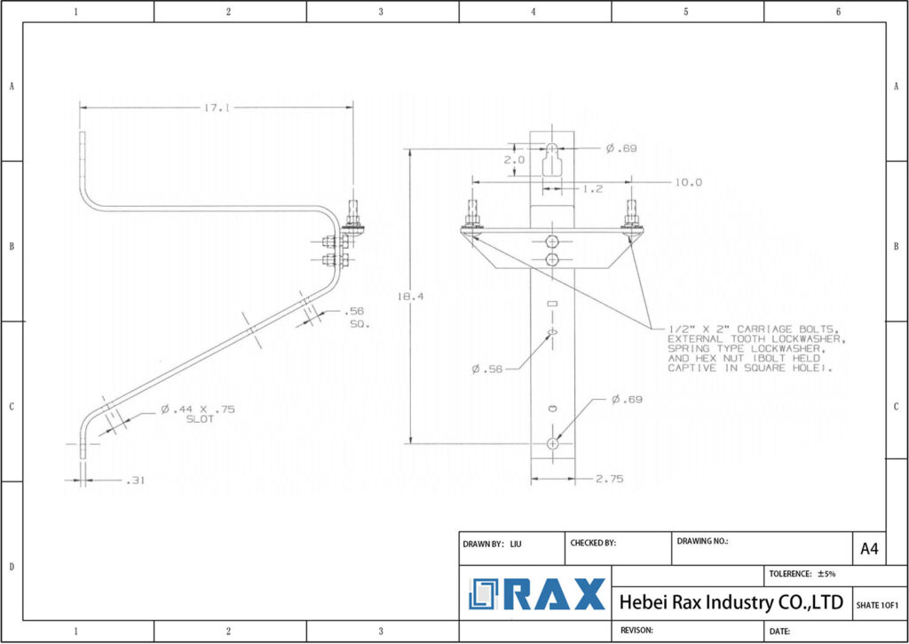 Pole Mounted Cutout & Arrester Bracket