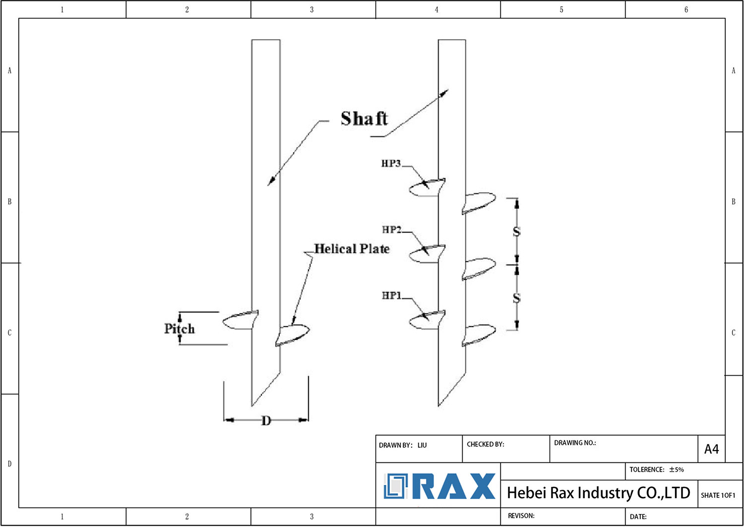 Round Shaft Helical Anchor Drawing Round Shaft Helical Anchor Drawing