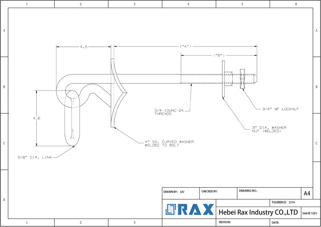 Shield Wire Support Bracket Drawing