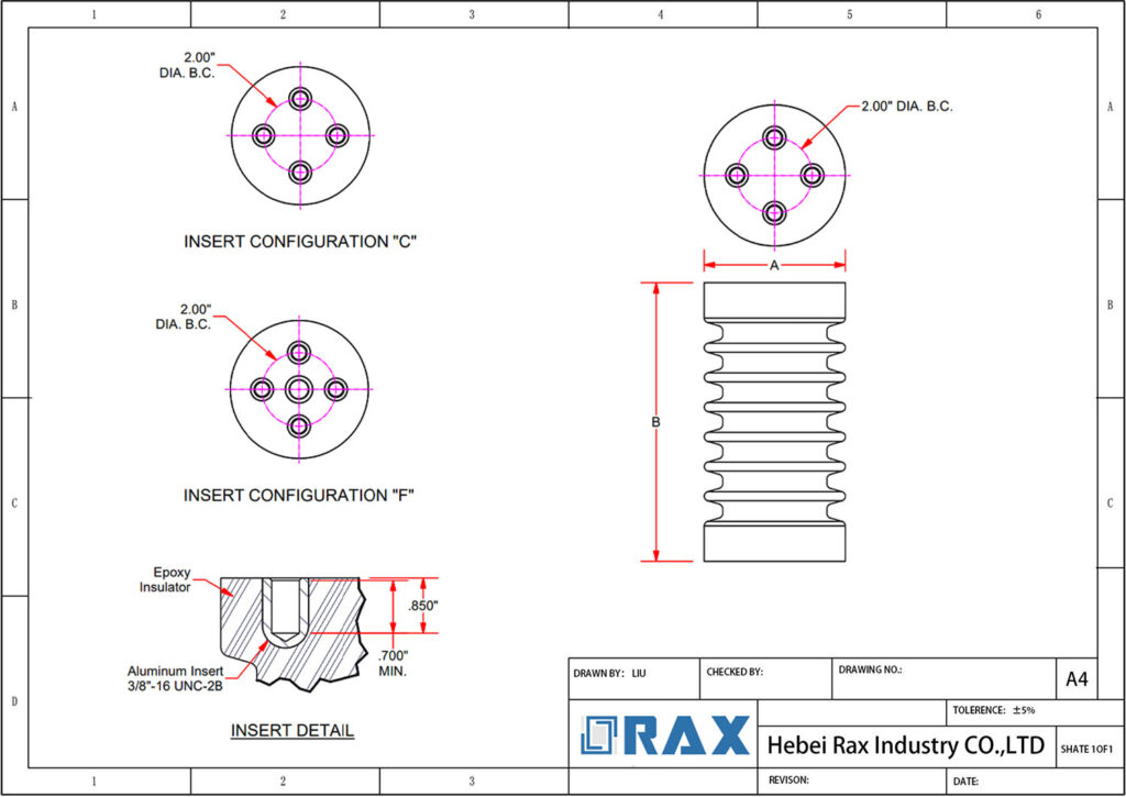 Standoff Insulator Drawing