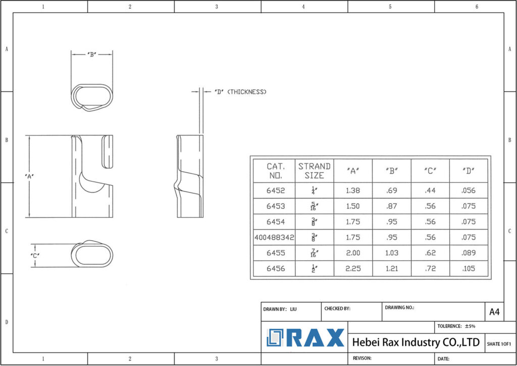 Strand Serving Sleeve Drawing