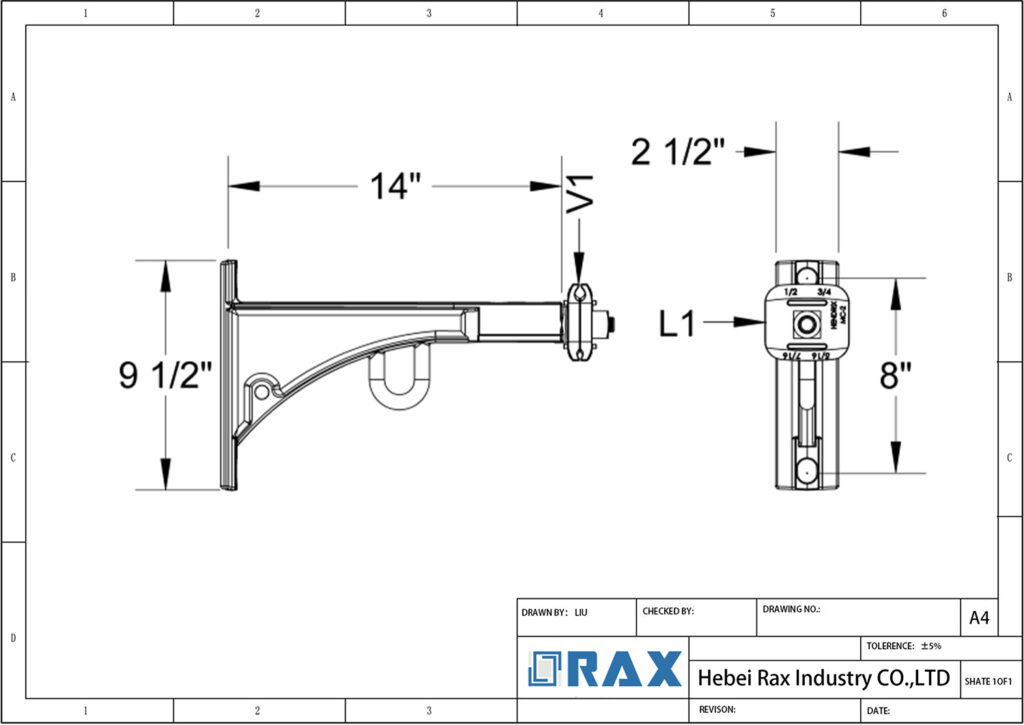 Tangent Messenger Bracket Drawing