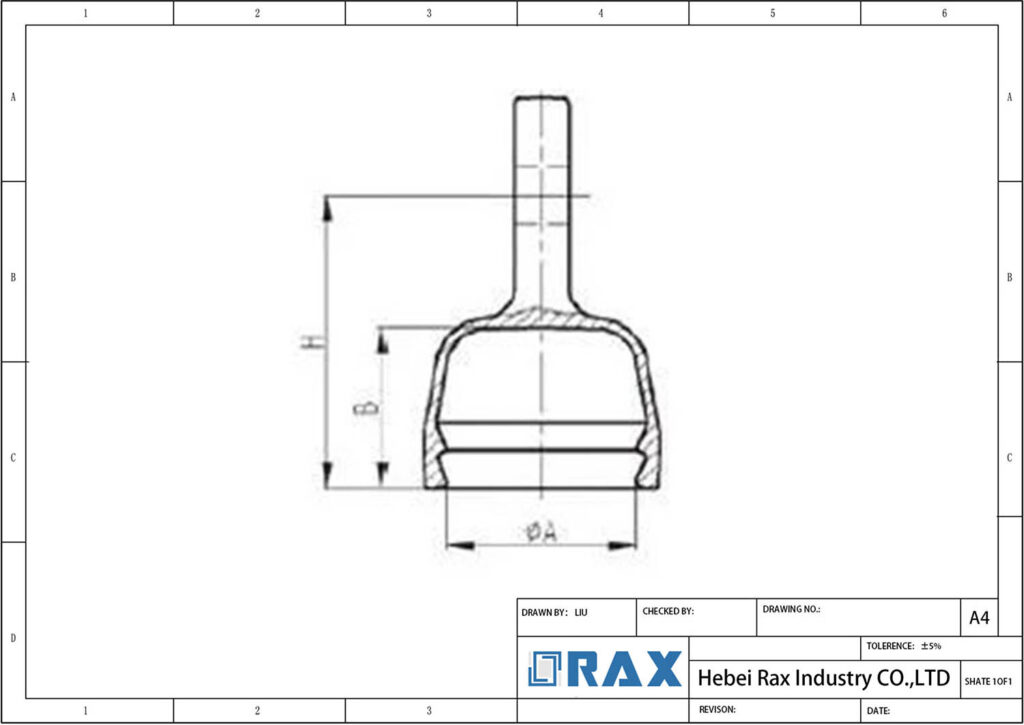 Tongue Type Suspension Insulator Cap Drawing