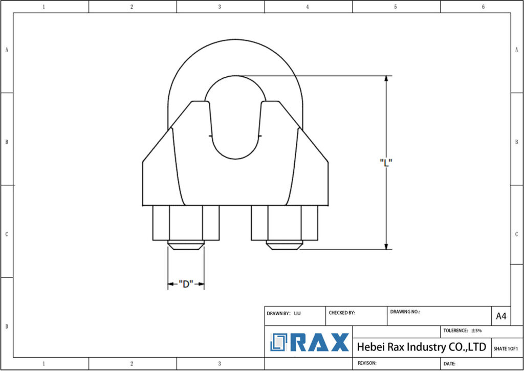 Wire Rope Clamp Drawing