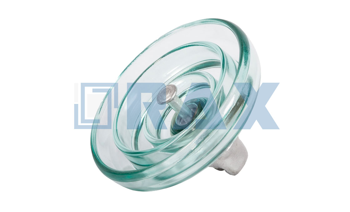 Three-disc toughened glass cap-and-pin suspension insulator string