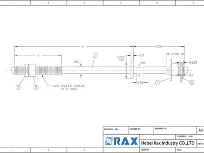 upset bolt Drawing upset bolt Drawing