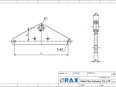 Triangular Yoke Plate drawing Triangular Yoke Plate
